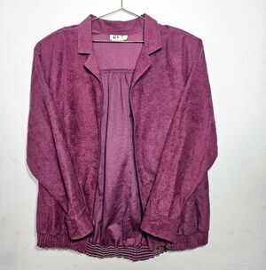 Vintage Women's Purple Jacket Sz S 90's